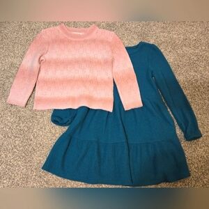 Girls Cat & Jack Sweater And Dress Bundle Size XS